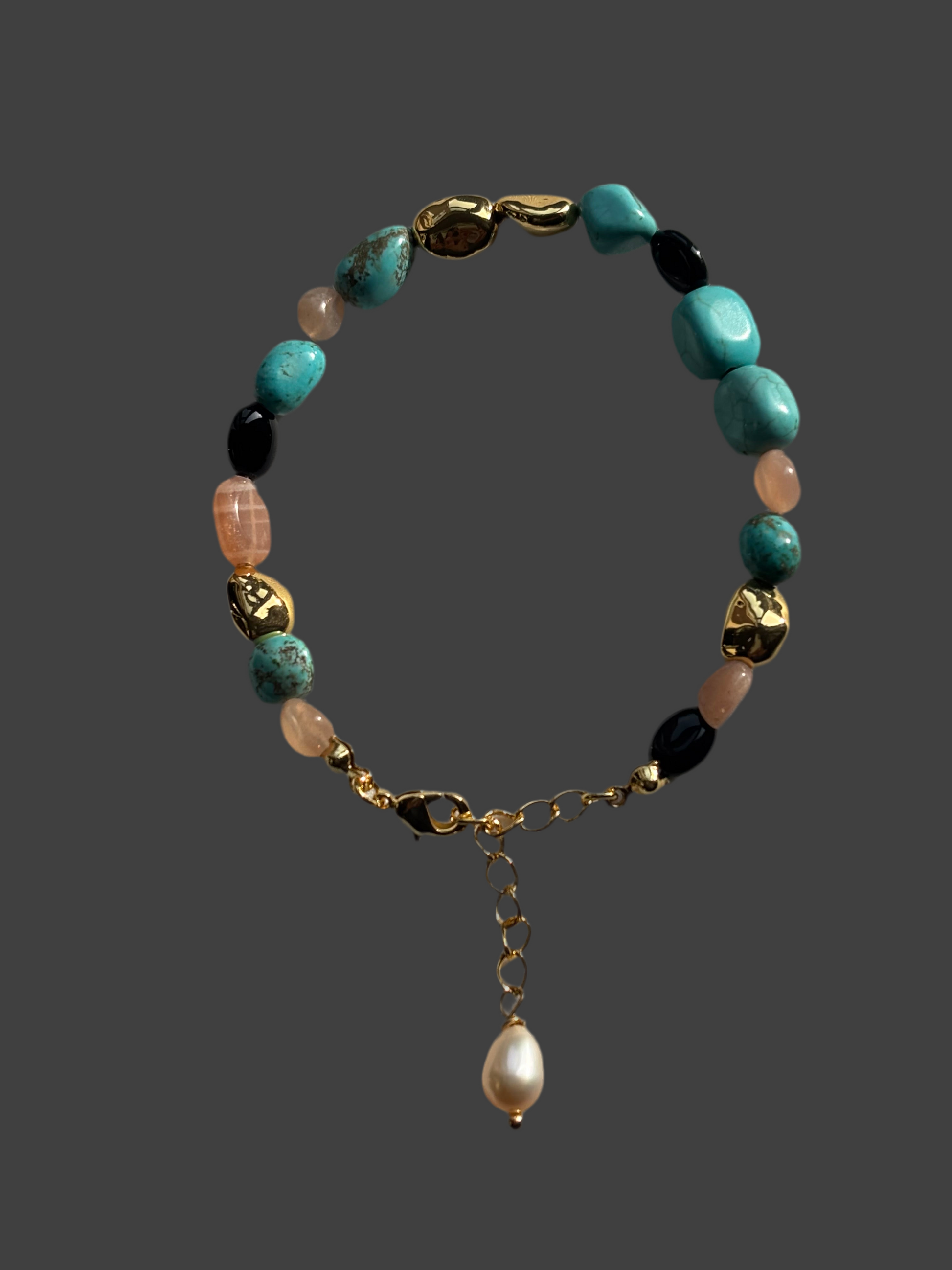 Gemstone & Pearl Drop Bracelet