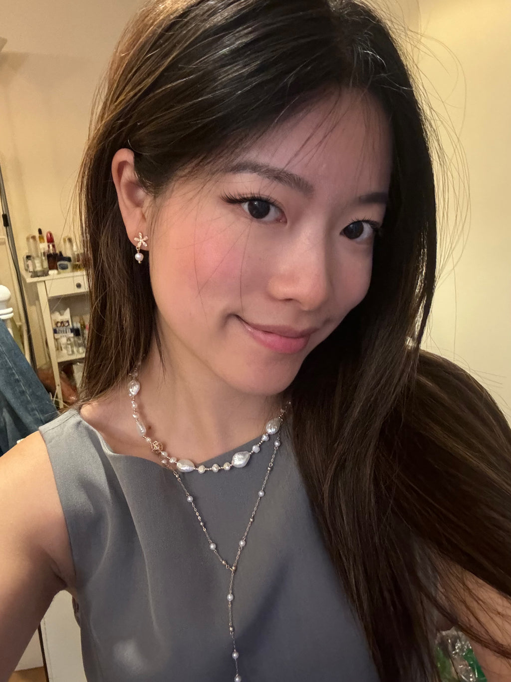 Baroque pearl choker necklace